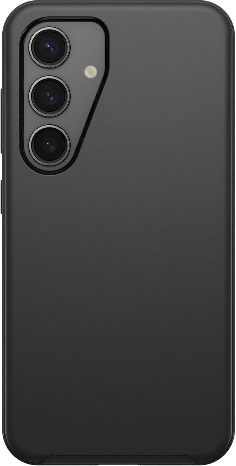 imageOtterBox Samsung Galaxy S24 Symmetry Series Case Single Unit Ships in Polybag Ideal for Business Customers BLACK ultrasleek wireless charging compatible raised edges protect camera ampamp screen