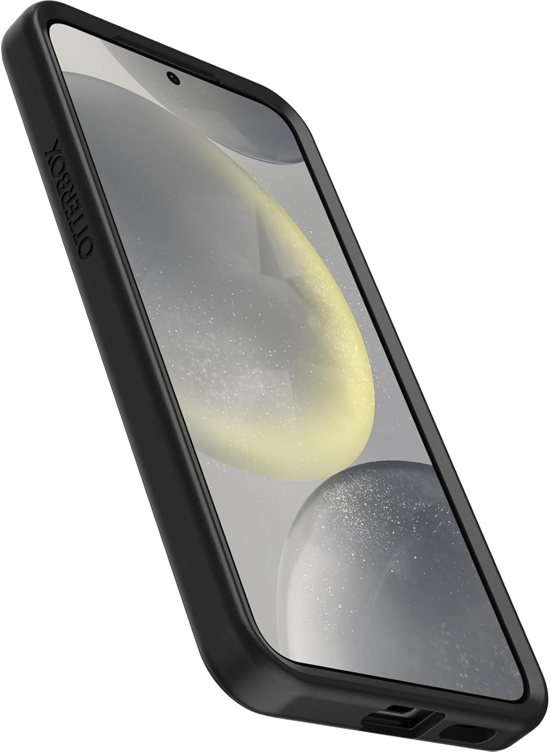 imageOtterBox Samsung Galaxy S24 Symmetry Series Case Single Unit Ships in Polybag Ideal for Business Customers BLACK ultrasleek wireless charging compatible raised edges protect camera ampamp screen