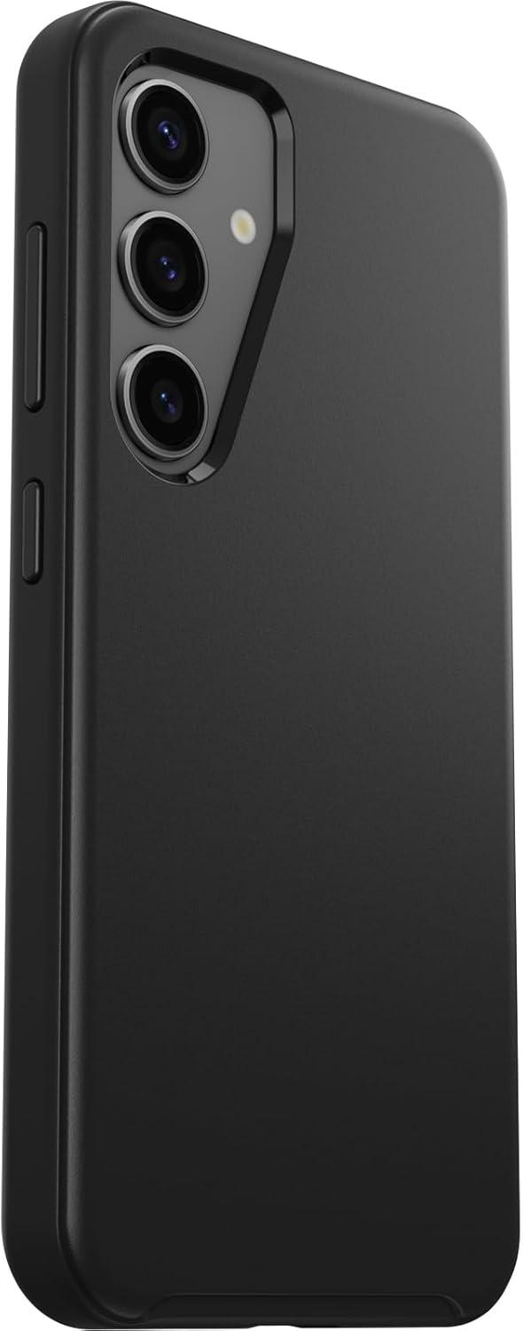 imageOtterBox Samsung Galaxy S24 Symmetry Series Case Single Unit Ships in Polybag Ideal for Business Customers BLACK ultrasleek wireless charging compatible raised edges protect camera ampamp screen
