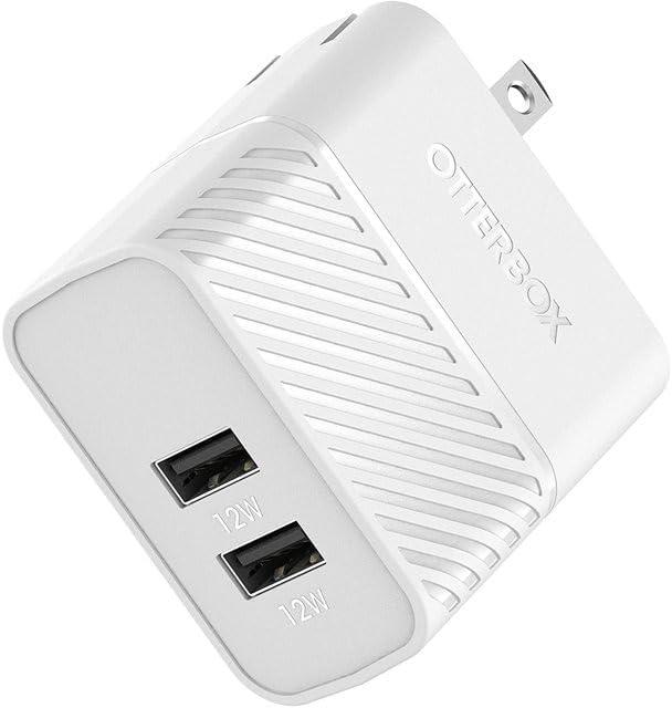 imageOtterBox USBA Dual Port Wall Charger 24W Combined OtterBox USB ALightning Cable 1M Cloud Dream