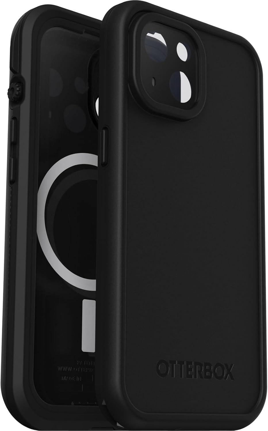 imageOtterBox iPhone 15 Only FR Series Waterproof Case with MagSafe Designed by LifeProof Black Waterproof 60 Recycled Plastic Sleek and StylishBlack