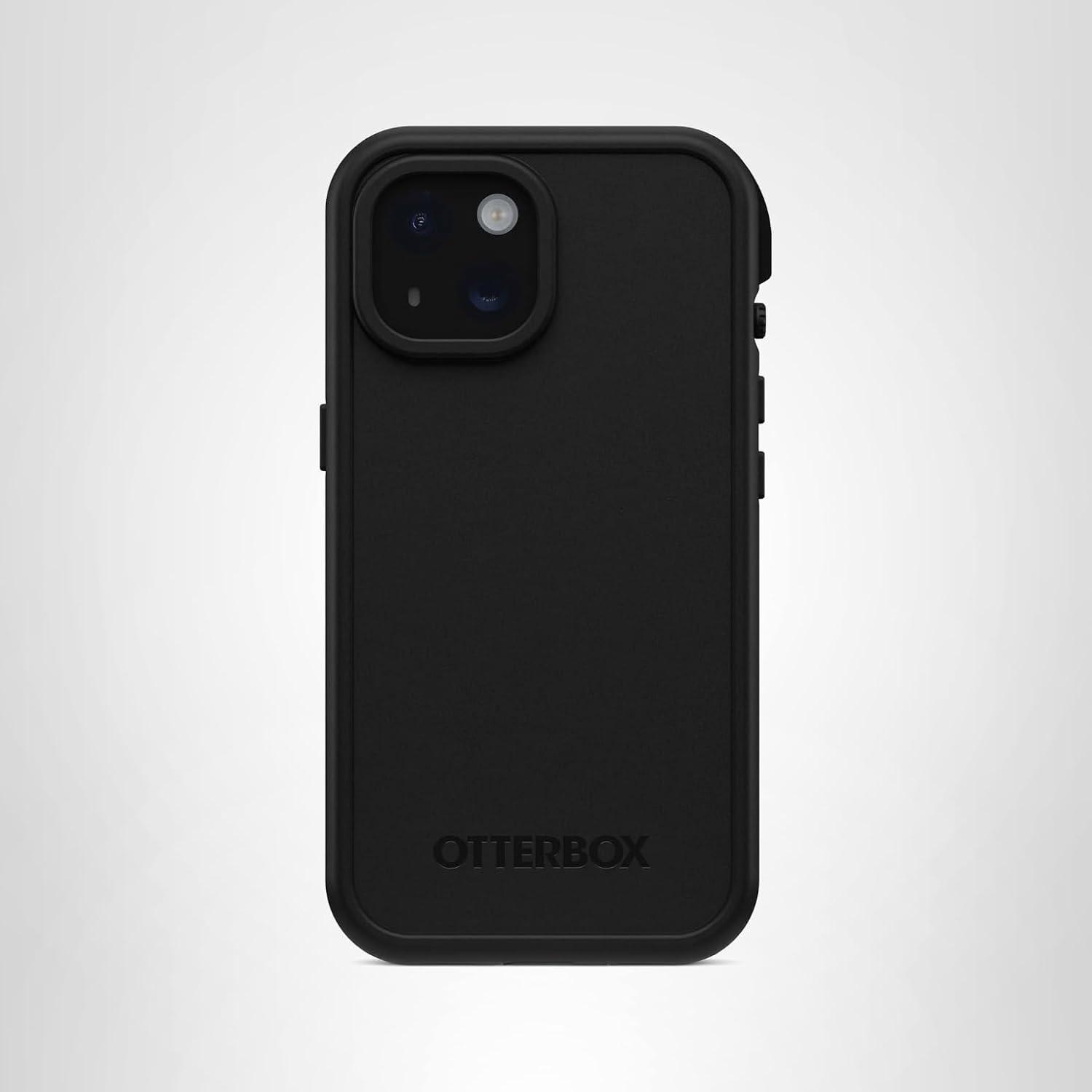 imageOtterBox iPhone 15 Only FR Series Waterproof Case with MagSafe Designed by LifeProof Black Waterproof 60 Recycled Plastic Sleek and StylishBlack
