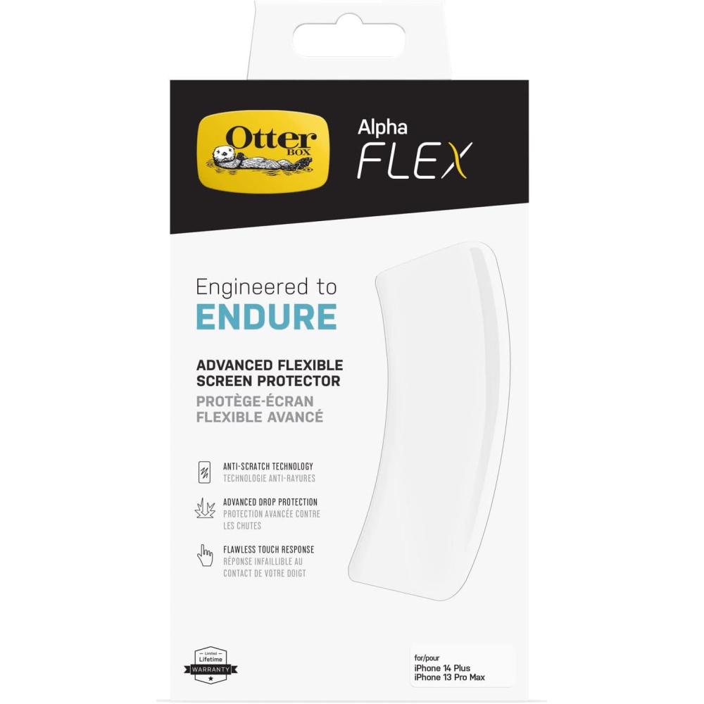 imageOtterBox ALPHA FLEX SERIES ANTIMICROBIAL BLUE LIGHT Screen Protector for iPhone 14 Plus