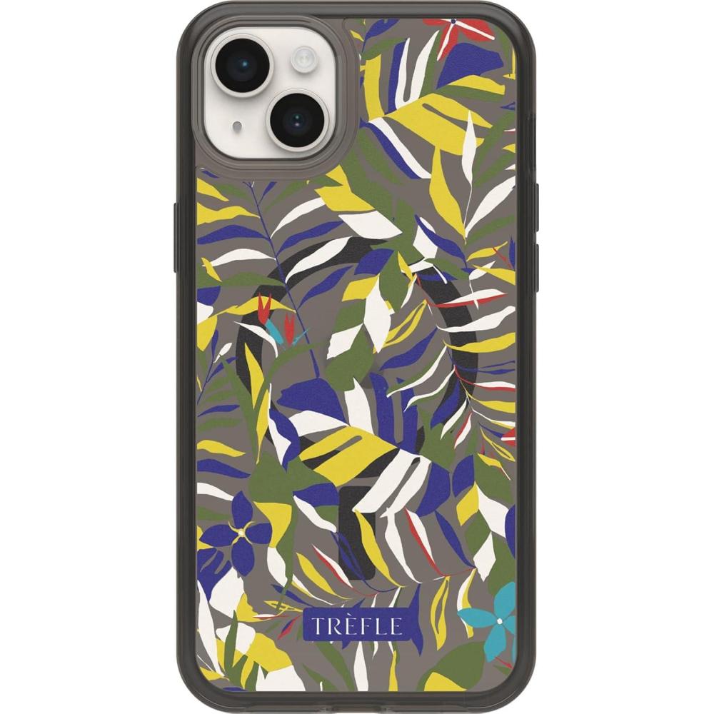 imageOtterBox iPhone 14 Plus Symmetry Series Case  Paradise Print Black UltraSleek Snaps to MagSafe Raised Edges Protect Camera ampamp ScreenBlack