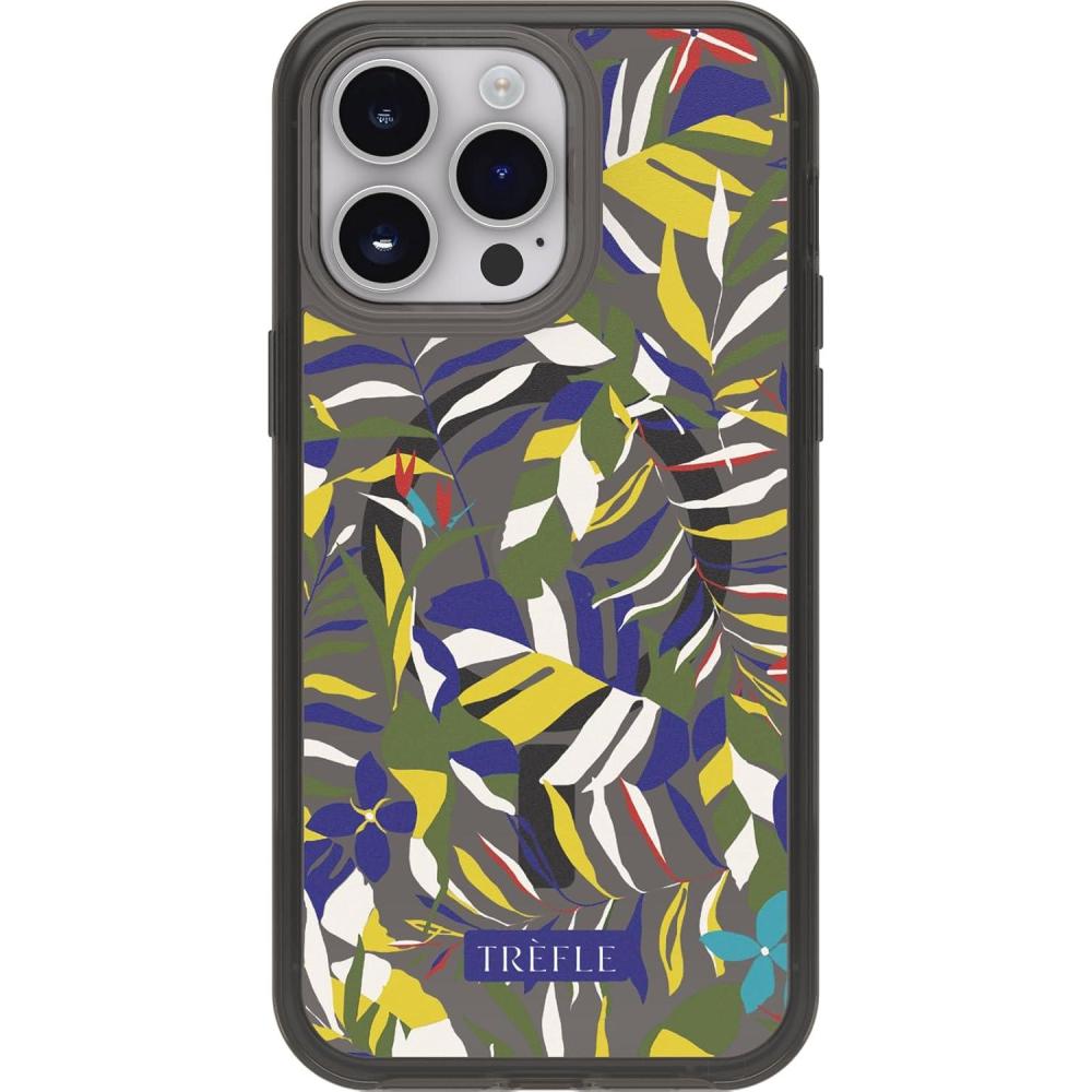 imageOtterBox iPhone 14 Pro Max Symmetry Series Case  Paradise Print Black UltraSleek Snaps to MagSafe Raised Edges Protect Camera ampamp ScreenBlack