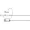 OtterBox 3-in-1 USB-A to Micro-USB, Lightning, and USB-C Cable – Cloud Dream