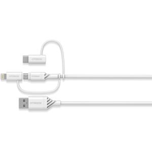 OtterBox 3-in-1 USB-A to Micro-USB, Lightning, and USB-C Cable – Cloud Dream