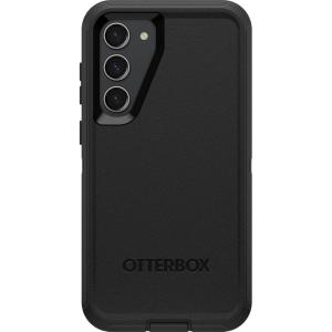 OtterBox Galaxy S23+ Defender Series Case – Single Unit Ships in Polybag, Ideal for Business Customers – BLACK, rugged & durable, with port protection, includes holster clip kickstand