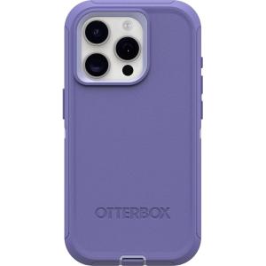 OtterBox iPhone 15 Pro (Only) Defender Series Case – Mountain Majesty (Purple), screenless, Rugged & Durable, with Port Protection, Includes Holster Clip Kickstand