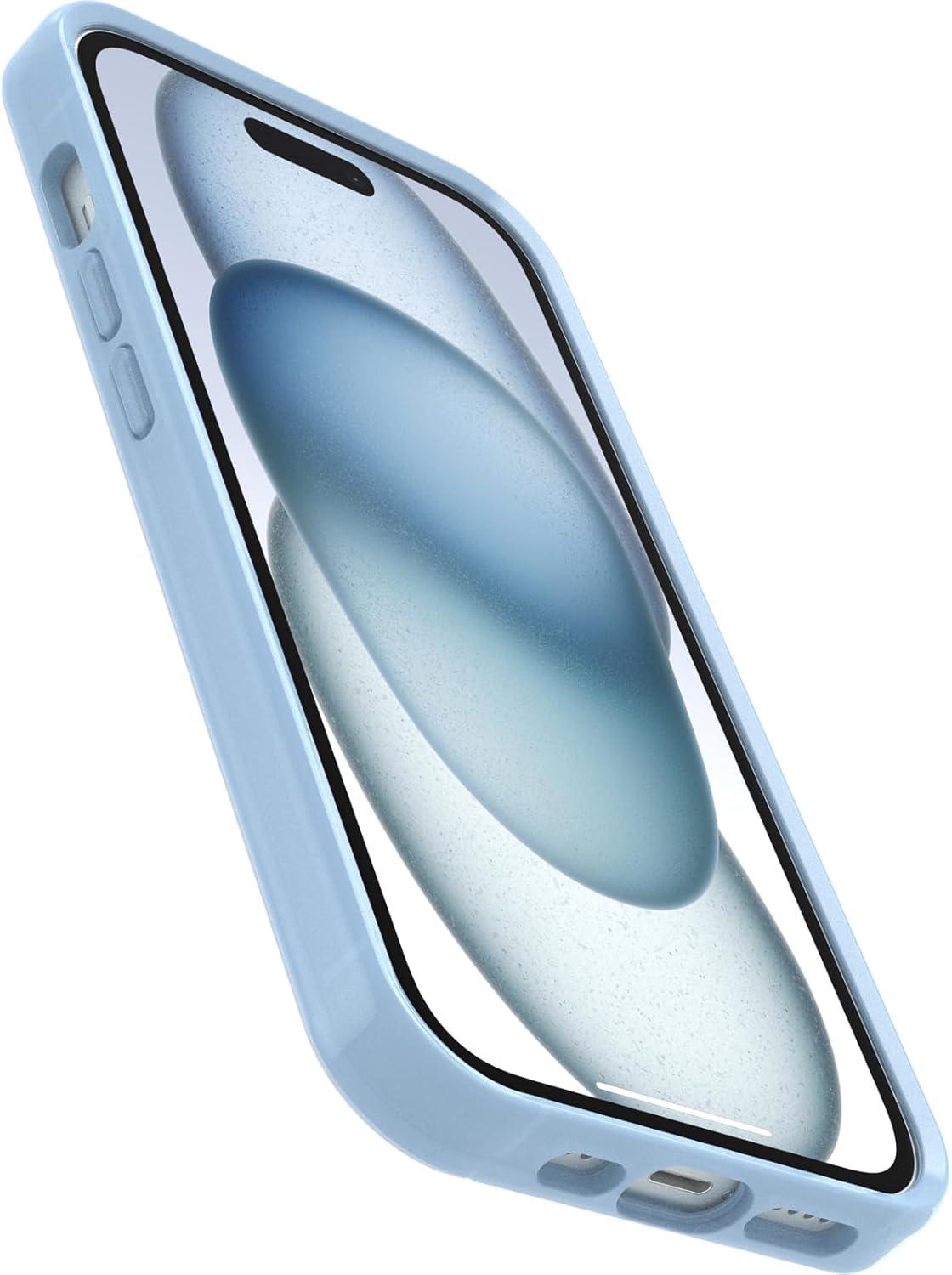 imageOtterBox iPhone 15 iPhone 14 and iPhone 13 Symmetry Series Clear Case Dawn Floral Blue Snaps to MagSafe UltraSleek Raised Edges Protect Camera ampamp Screen