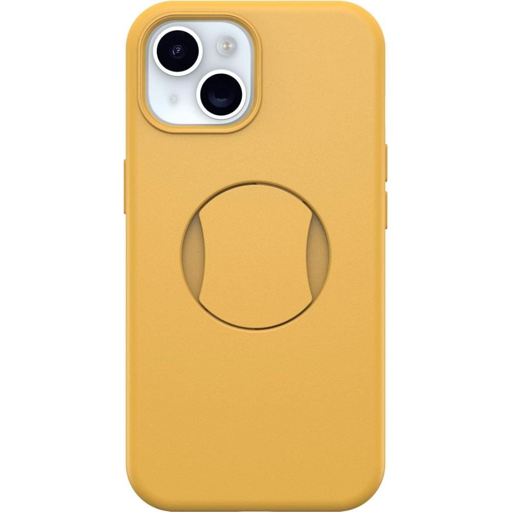 imageOtterBox iPhone 15 iPhone 14 and iPhone 13 OtterGrip Symmetry Series Case  Aspen Gleam Orange Builtin Grip Sleek case Snaps to MagSafe Raised Edges Protect Camera ampamp ScreenAspen Gleam