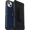 OtterBox iPhone 14 Plus Defender Series Case – Black, Rugged & Durable, with Port Protection, Includes Holster Clip Kickstand(Navy)