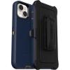 OtterBox iPhone 14 Plus Defender Series Case – Black, Rugged & Durable, with Port Protection, Includes Holster Clip Kickstand(Navy)