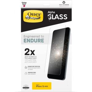 OtterBox ALPHA GLASS Screen Protector for iPhone 13 mini (ONLY) – CLEAR (GEN 2)
