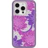 OtterBox iPhone 15 Pro (Only) Symmetry Series Clear Case – PAPERCUT FLOWERS (Purple), snaps to MagSafe, ultra-sleek, raised edges protect camera & screen