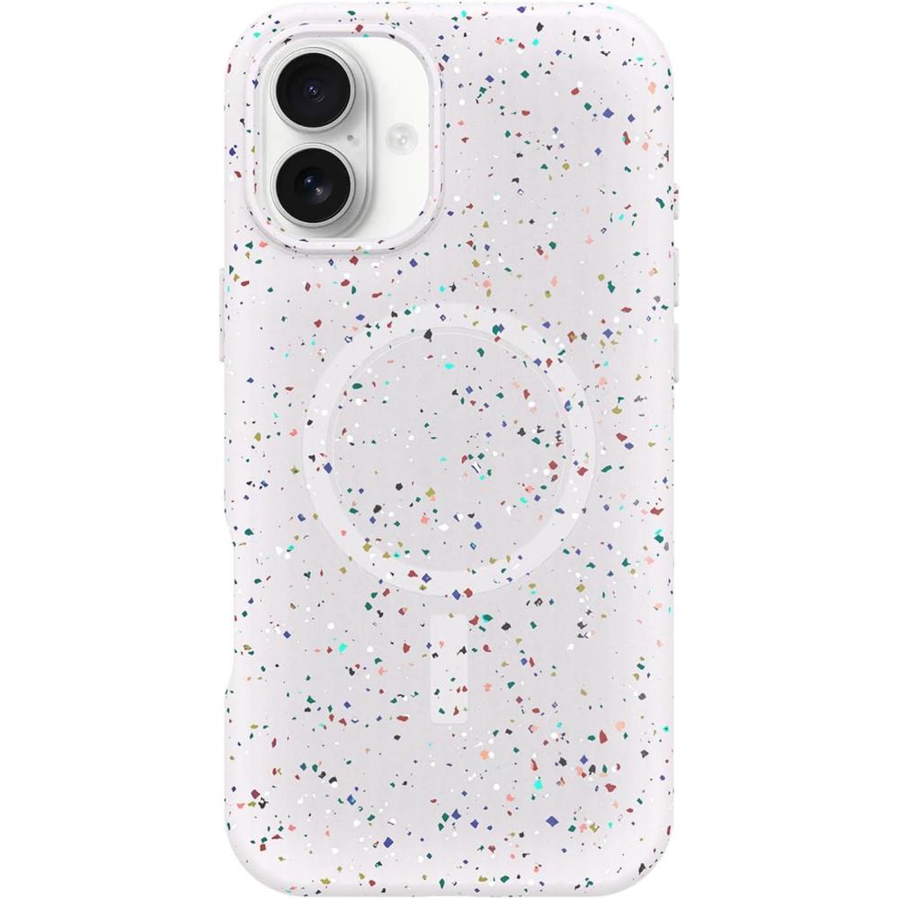 imageOtterBox Core Series for MagSafe for iPhone 16 Plus  Sprinkles White Sleek Rubber Design Smooth Finish Camera Bumpers and Protective Screen Lip