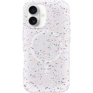 OtterBox Core Series for MagSafe for iPhone 16 – Sprinkles White, Sleek Rubber Design, Smooth Finish, Camera Bumpers, and Protective Screen Lip