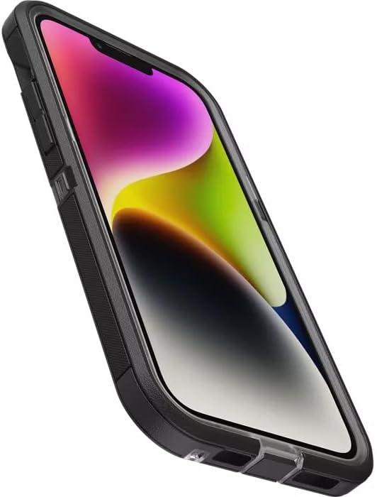 imageOtterBox iPhone 14 Plus Defender Series XT Case Black Crystal screenless Rugged Snaps to MagSafe Lanyard Attachment