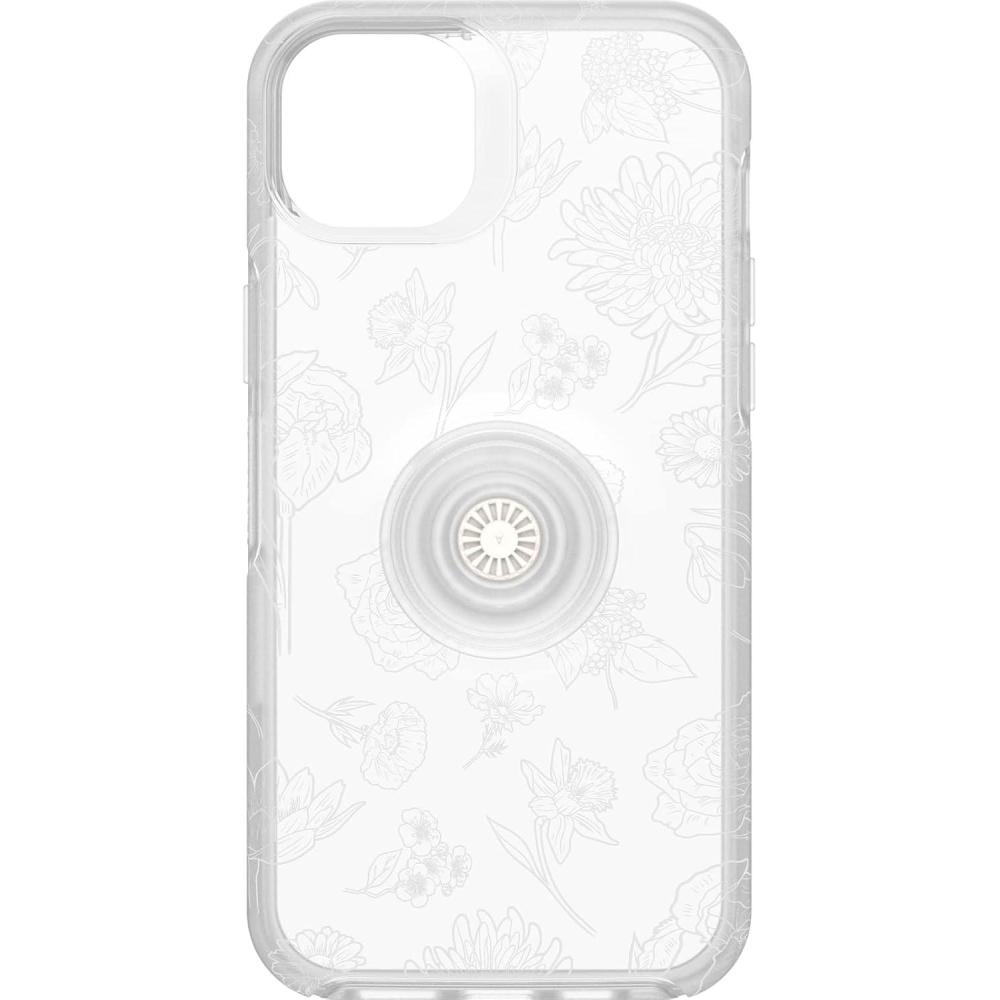 imageOtterBox iPhone 14 Plus Otter  Pop Symmetry Series Clear Case  Stardust POP ClearGlitter Integrated PopSockets PopGrip Slim PocketFriendly Raised Edges Protect Camera amp ScreenClear
