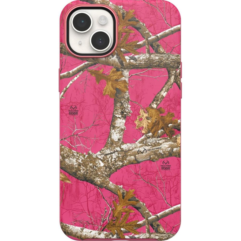 imageOtterBox iPhone 14 Plus Symmetry Series Case AMERICAN FLAG UltraSleek Snaps to MagSafe Raised Edges Protect Camera amp ScreenRealtree Flamingo Pink Gen 2