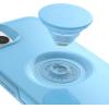 OtterBox iPhone 14 Plus Otter + Pop Symmetry Series Clear Case – Stardust POP (Clear/Glitter), Integrated PopSockets PopGrip, Slim, Pocket-Friendly, Raised Edges Protect Camera & Screen(Blue/Clear)