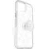 OtterBox iPhone 14 Plus Otter + Pop Symmetry Series Clear Case – Stardust POP (Clear/Glitter), Integrated PopSockets PopGrip, Slim, Pocket-Friendly, Raised Edges Protect Camera & Screen(Clear)