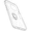 OtterBox iPhone 14 Plus Otter + Pop Symmetry Series Clear Case – Stardust POP (Clear/Glitter), Integrated PopSockets PopGrip, Slim, Pocket-Friendly, Raised Edges Protect Camera & Screen(Clear)