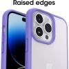 OtterBox iPhone 14 Pro (ONLY) Prefix Series Case – STARDUST (Clear/Glitter), ultra-thin, pocket-friendly, raised edges protect camera & screen, wireless charging compatible(Puple)