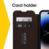 OtterBox iPhone 14 Pro (ONLY) Strada Series Case – Shadow (Black), Card Holder, Genuine Leather, Pocket-Friendly, Folio case(Brown)