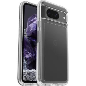 OtterBox Symmetry Case for Google Pixel 8 Pro, Shockproof, Drop Proof, Protective Thin Case, 3X Tested to Military Standard, Black(Clear)