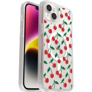 OtterBox iPhone 14 Plus Symmetry Series+ Case – AMERICAN FLAG, Ultra-Sleek, Snaps to MagSafe, Raised Edges Protect Camera & Screen(Cherry on Top)