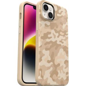 OtterBox iPhone 14 Plus Symmetry Series+ Case – AMERICAN FLAG, Ultra-Sleek, Snaps to MagSafe, Raised Edges Protect Camera & Screen(Sand Storm Camo)