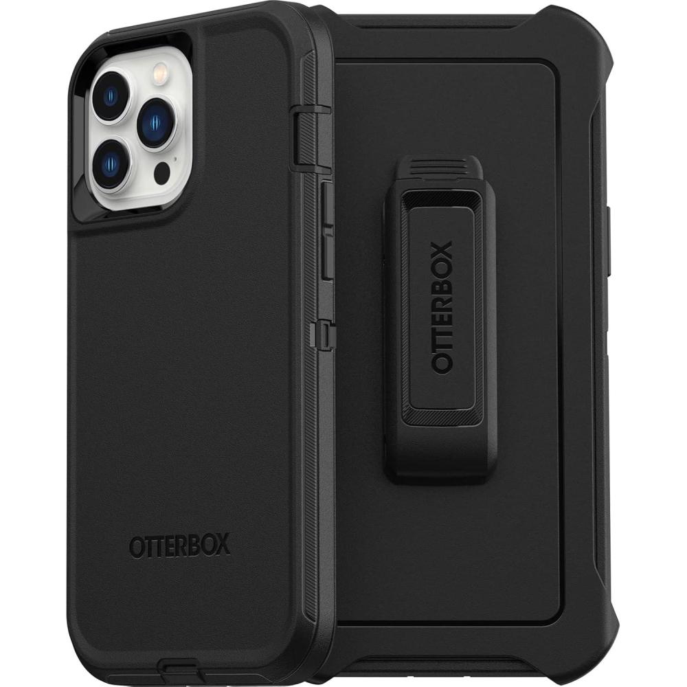 imageOtterBox iPhone 13 Pro Max amp 12 Pro Max Defender Series CaseSingle Unit Ships in Polybag Ideal for Business Customers  BLACK Rugged amp Durable with Port Protection Includes Holster Clip KickstandiPhone 13 Pro Max  iPhone 12 Pro Max