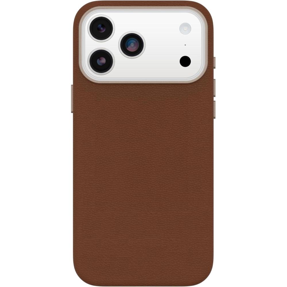 imageOtterBox iPhone 17 Pro Max Symmetry Series Cactus Leather Case  Desert Saddle  Brown