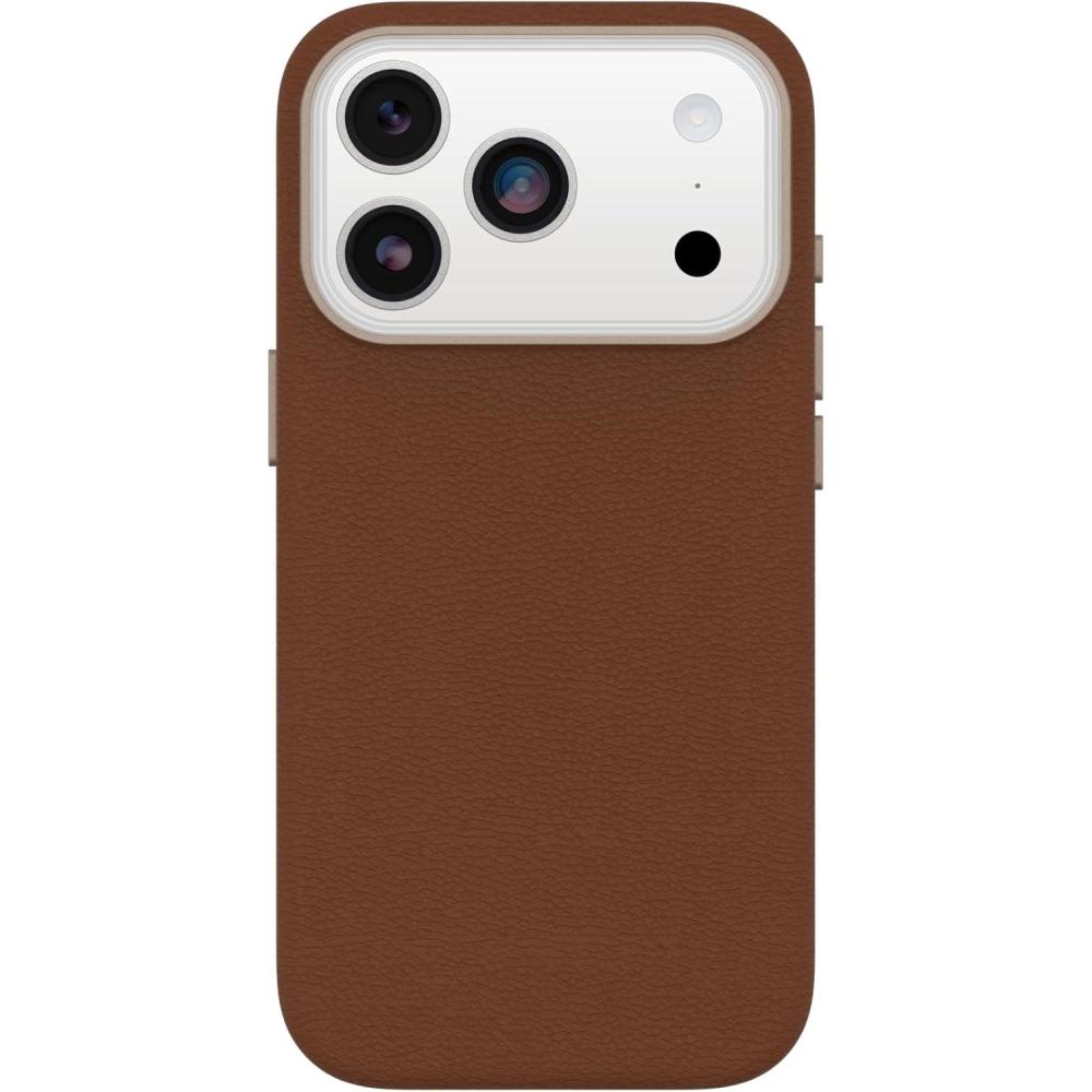 imageOtterBox iPhone 17 Pro Symmetry Series Cactus Leather Case Desert Saddle Brown