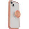 OtterBox iPhone 13 Otter + Pop Symmetry Series Clear Case – MELONDRAMTIC (Clear/Orange), Integrated PopSockets PopGrip, Slim, Pocket-Friendly, Raised Edges Protect Camera & Screen