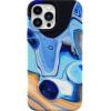 OtterBox iPhone 13 Pro Max Soft Touch Flexible Fashion case – Saturn (Blue), Ultra Slim, Colorful Graphic, Snaps to Magsafe, Raised Edges,(Blue)