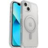 OtterBox iPhone 13 Symmetry Series+ Case – Feelin Blue, Ultra-Sleek, Snaps to MagSafe, Raised Edges Protect Camera & Screen(Clear)