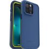 LifeProof iPhone 13 Pro Max (ONLY) FRĒ Series Case – BLACK, waterproof IP68, built-in screen protector, port cover protection, snaps to MagSafe(Blue)