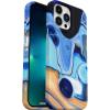 OtterBox iPhone 13 Pro Max Soft Touch Flexible Fashion case – Saturn (Blue), Ultra Slim, Colorful Graphic, Snaps to Magsafe, Raised Edges,(Blue)