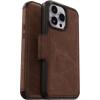 OtterBox iPhone 14 Pro Max (ONLY) Strada Series Case – SHADOW (Black), card holder, genuine leather, pocket-friendly, folio case(Brown)