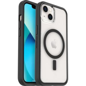OtterBox Clear case with colorful grip edge for iPhone 13 (ONLY) – DISCOVERY (Clear/Light Blue)(Black Crystal)