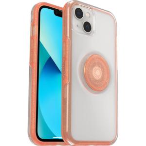 OtterBox iPhone 13 Otter + Pop Symmetry Series Clear Case – MELONDRAMTIC (Clear/Orange), Integrated PopSockets PopGrip, Slim, Pocket-Friendly, Raised Edges Protect Camera & Screen