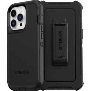 OtterBox iPhone 13 Pro Max & 12 Pro Max Defender Series Case-Single Unit Ships in Polybag, Ideal for Business Customers – BLACK, Rugged & Durable, with Port Protection, Includes Holster Clip Kickstand(iPhone 13 Pro)