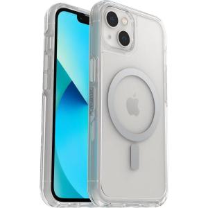 OtterBox iPhone 13 Symmetry Series+ Case – Feelin Blue, Ultra-Sleek, Snaps to MagSafe, Raised Edges Protect Camera & Screen(Clear)