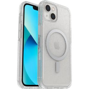 OtterBox iPhone 13 Symmetry Series+ Case – Feelin Blue, Ultra-Sleek, Snaps to MagSafe, Raised Edges Protect Camera & Screen(Clear/Glitter)