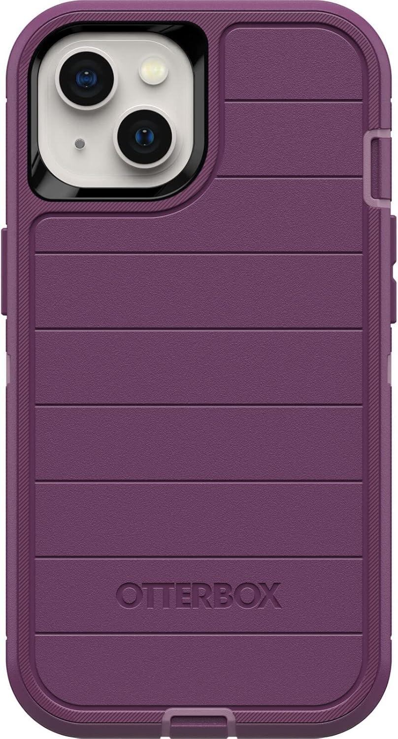 imageOtterBox Defender Series Screenless Edition Case for iPhone 13 Only Holster Clip Included Microbial Defense Protection NonRetail Packaging BlackHappy Purple
