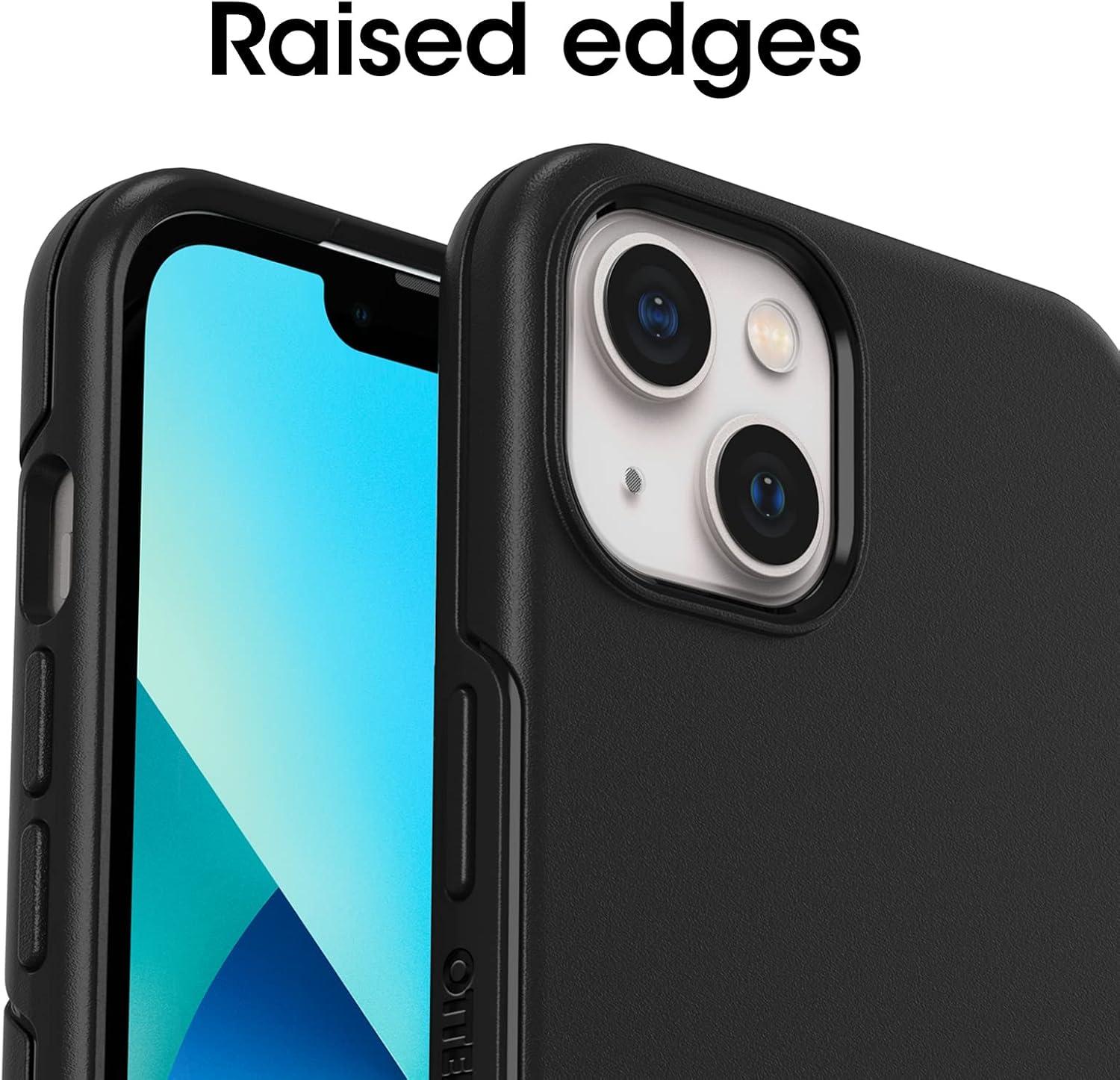 imageOtterBox iPhone 13 ONLY Symmetry Series Case Single Unit Ships in Polybag Ideal for Business Customers BLACK ultrasleek wireless charging compatible raised edges protect camera amp screen