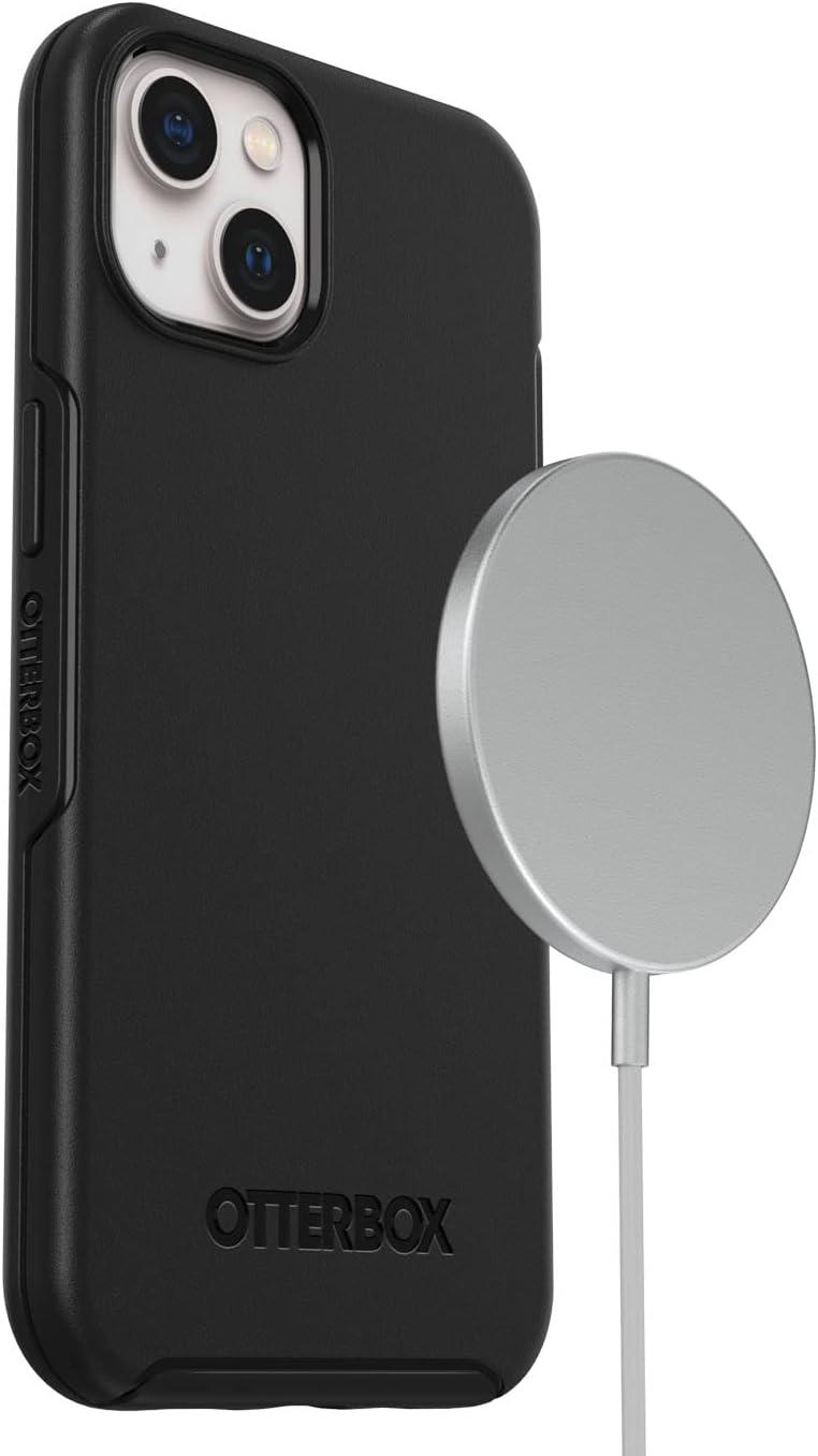 imageOtterBox iPhone 13 ONLY Symmetry Series Case Single Unit Ships in Polybag Ideal for Business Customers BLACK ultrasleek wireless charging compatible raised edges protect camera amp screen