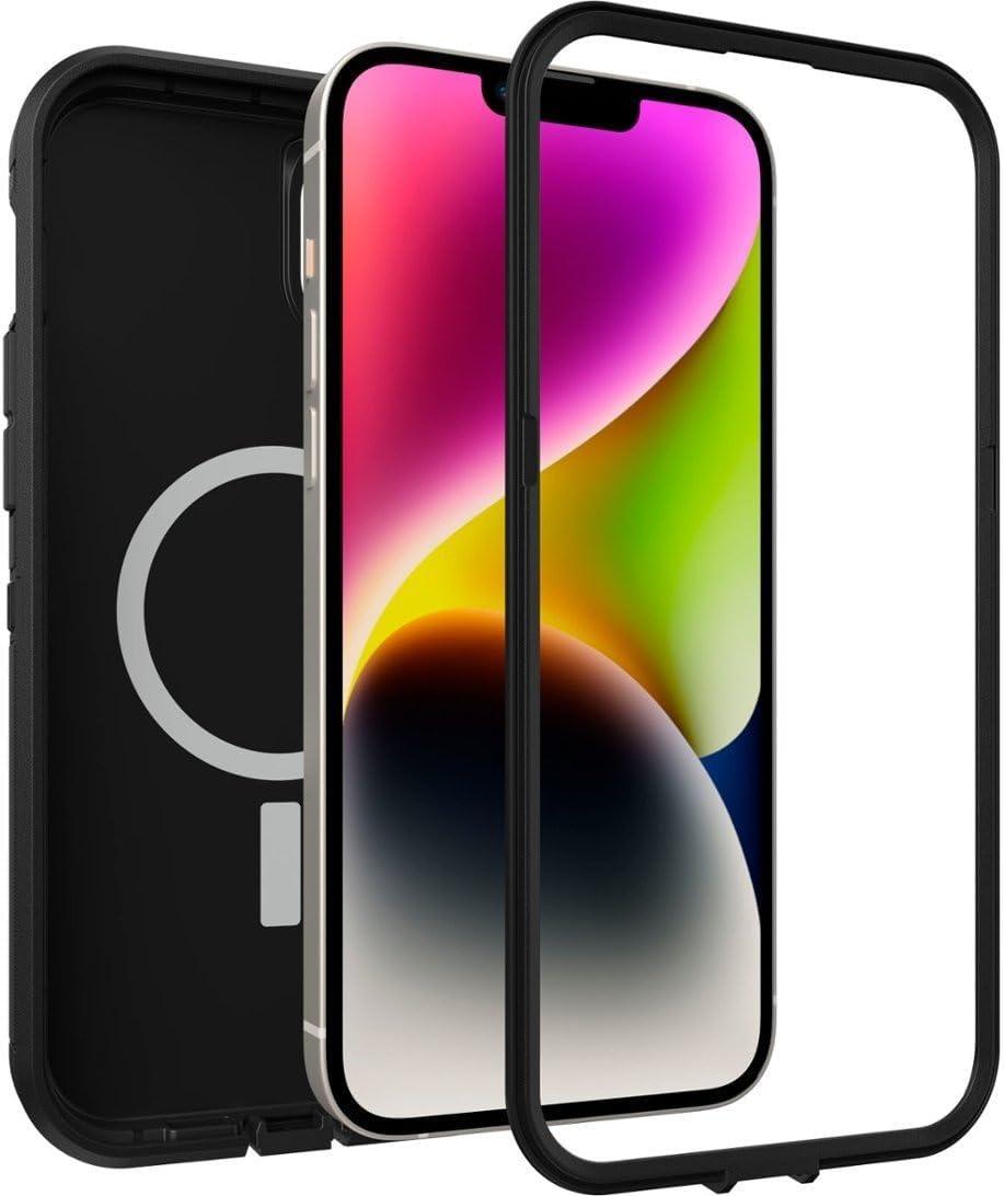 imageOtterBox iPhone 14 Plus Defender Series XT Case Black Screenless Rugged Snaps to MagSafe Lanyard Attachment